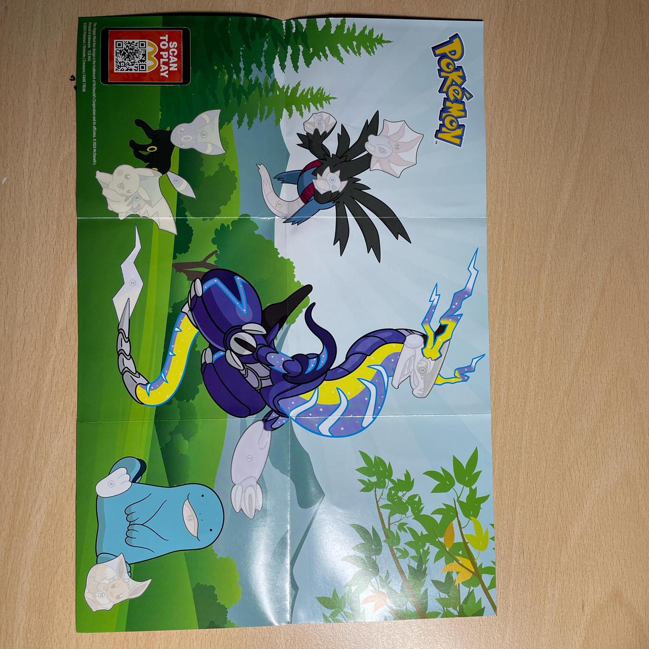 Pokémon McDonalds Double Sided Poster and Sticker Set D1