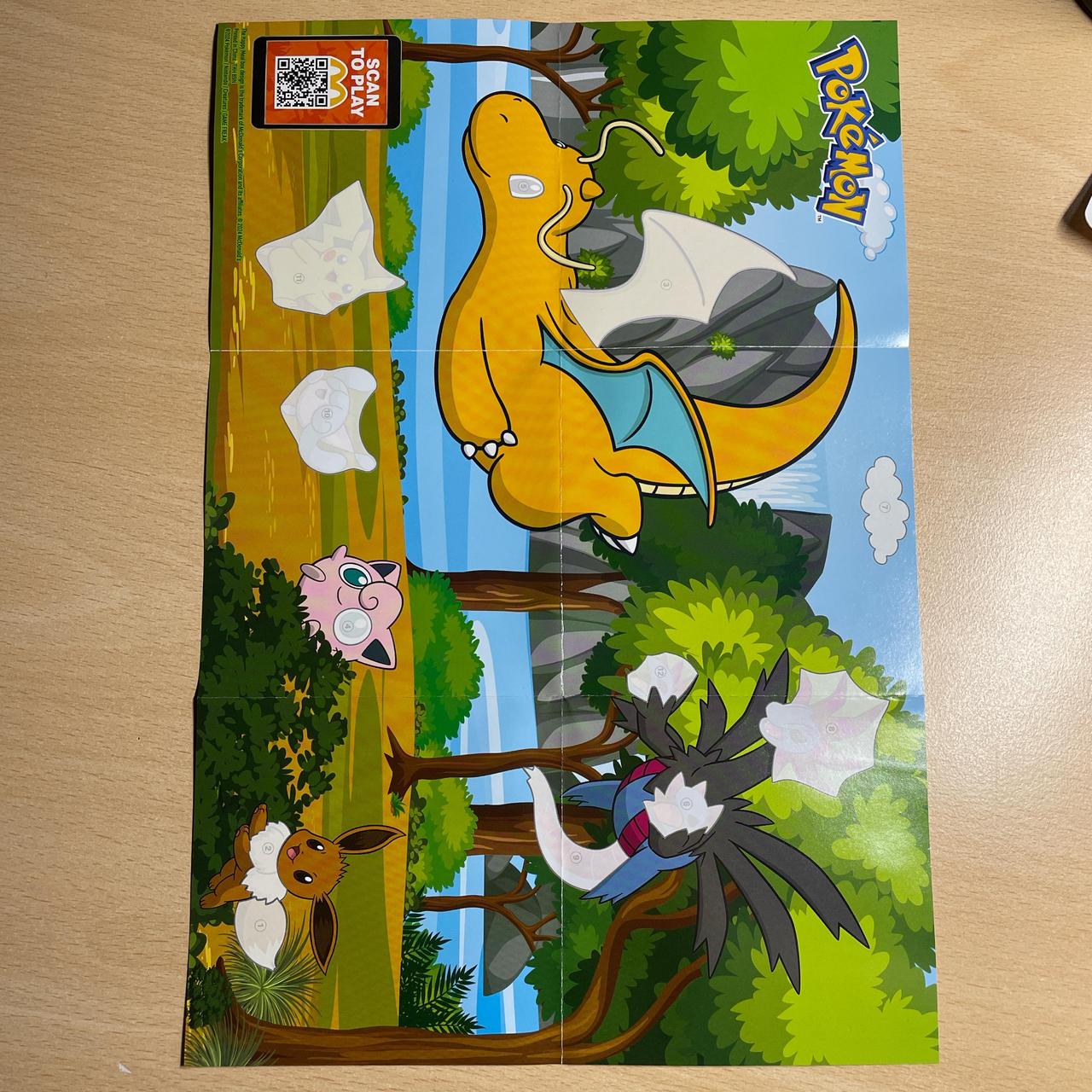 Pokémon McDonalds Double Sided Poster and Sticker Set D5