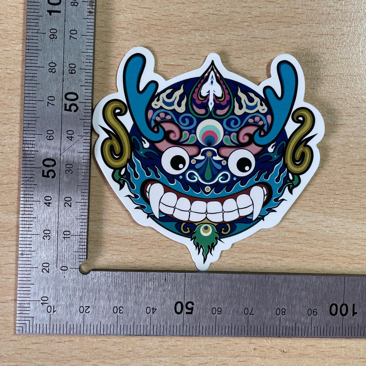 Blue &Multi-coloured Face sticker #stickers