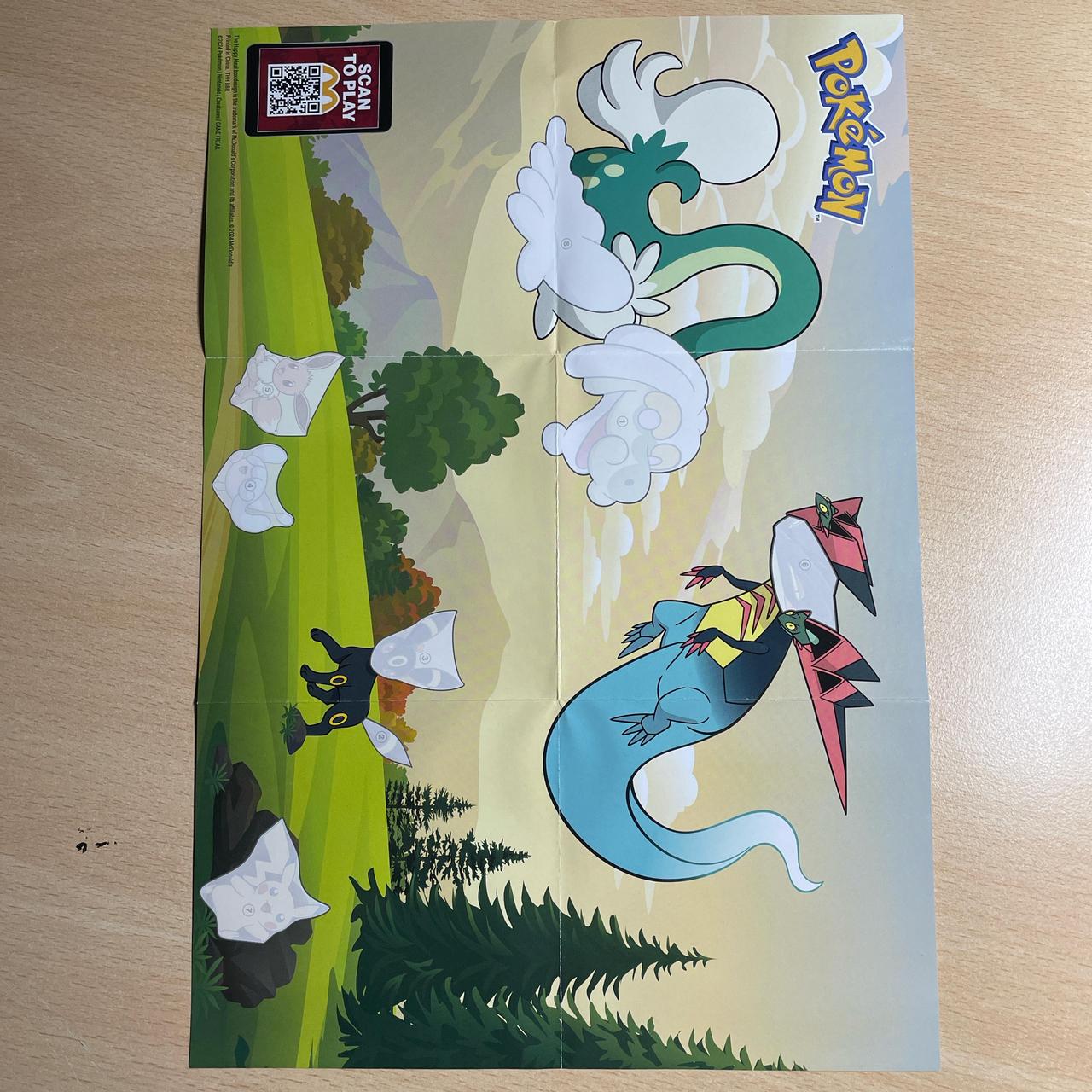 Pokémon McDonalds Double Sided Poster and Sticker Set D4
