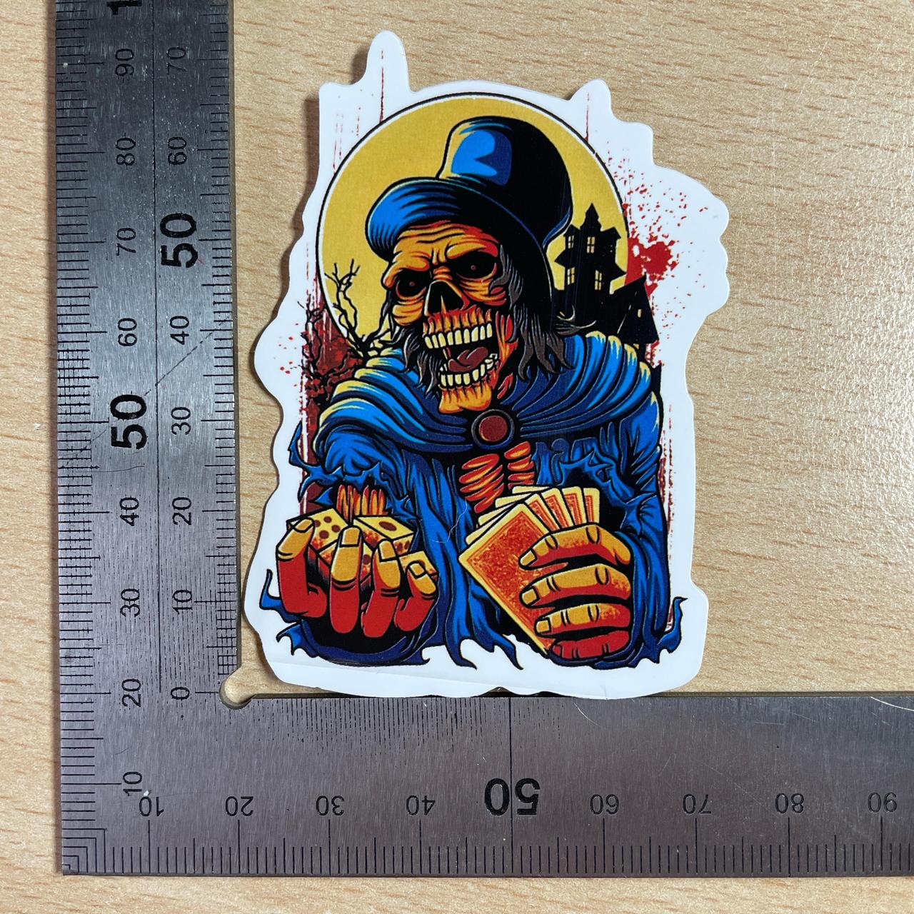 Skull playing cards sticker #goth #punk