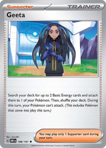 Pokemon Card Trainer Geeta [Holo] #188 Pokemon Obsidian Flames (Copy)