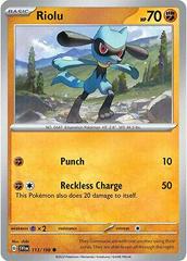 Riolu [Reverse Holo] #113 Pokemon Scarlet & Violet