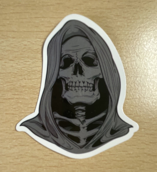Grim Reaper Grey Sticker