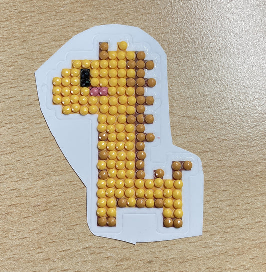 Small Giraffe Diamond Art Sticker