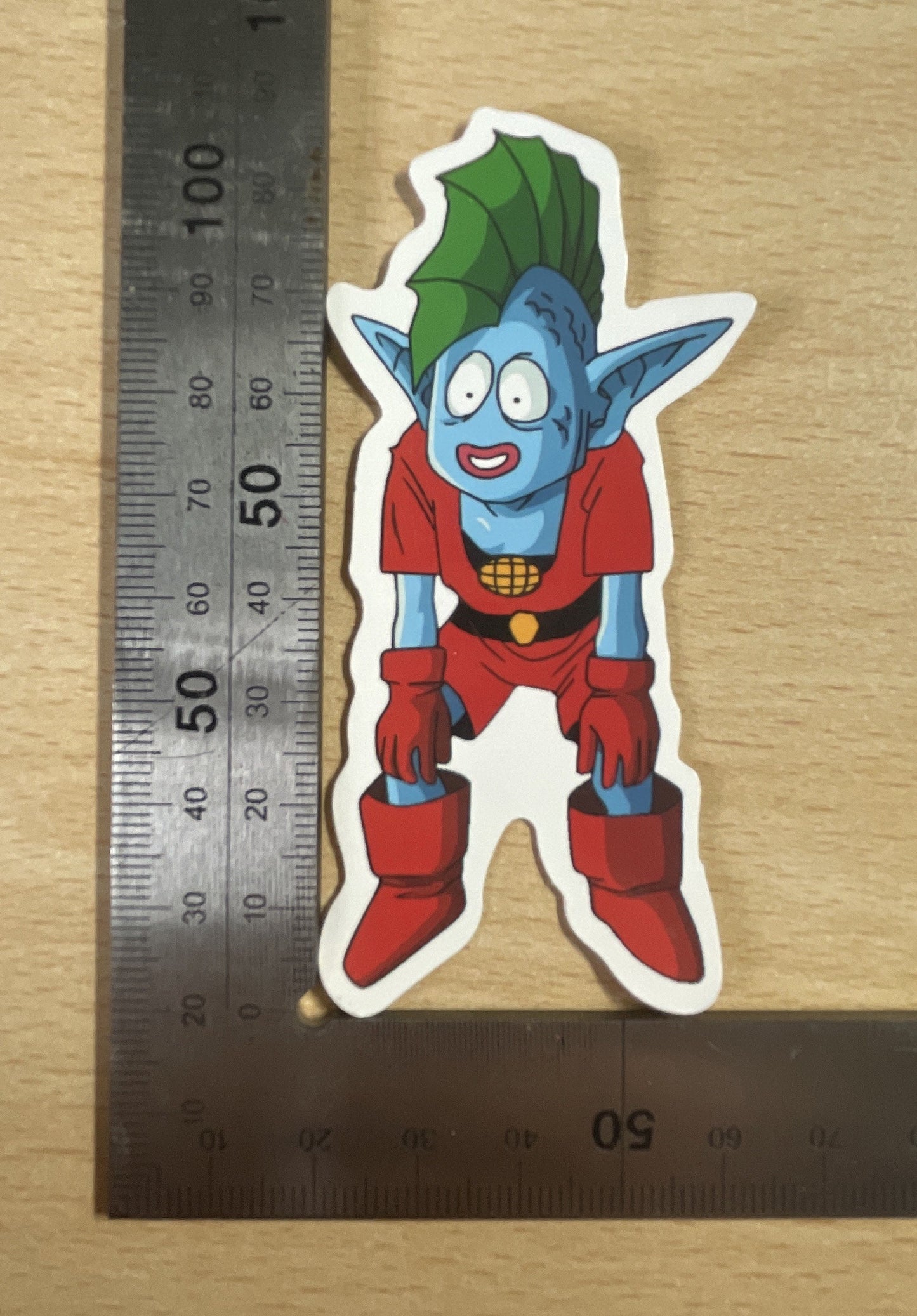 Blue Pointed Eared Alien Sticker