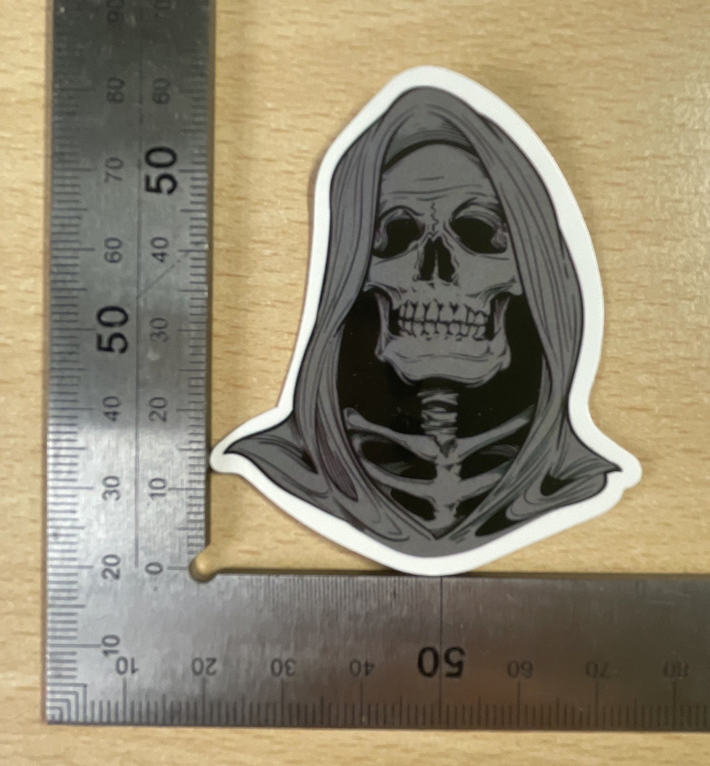 Grim Reaper Grey Sticker