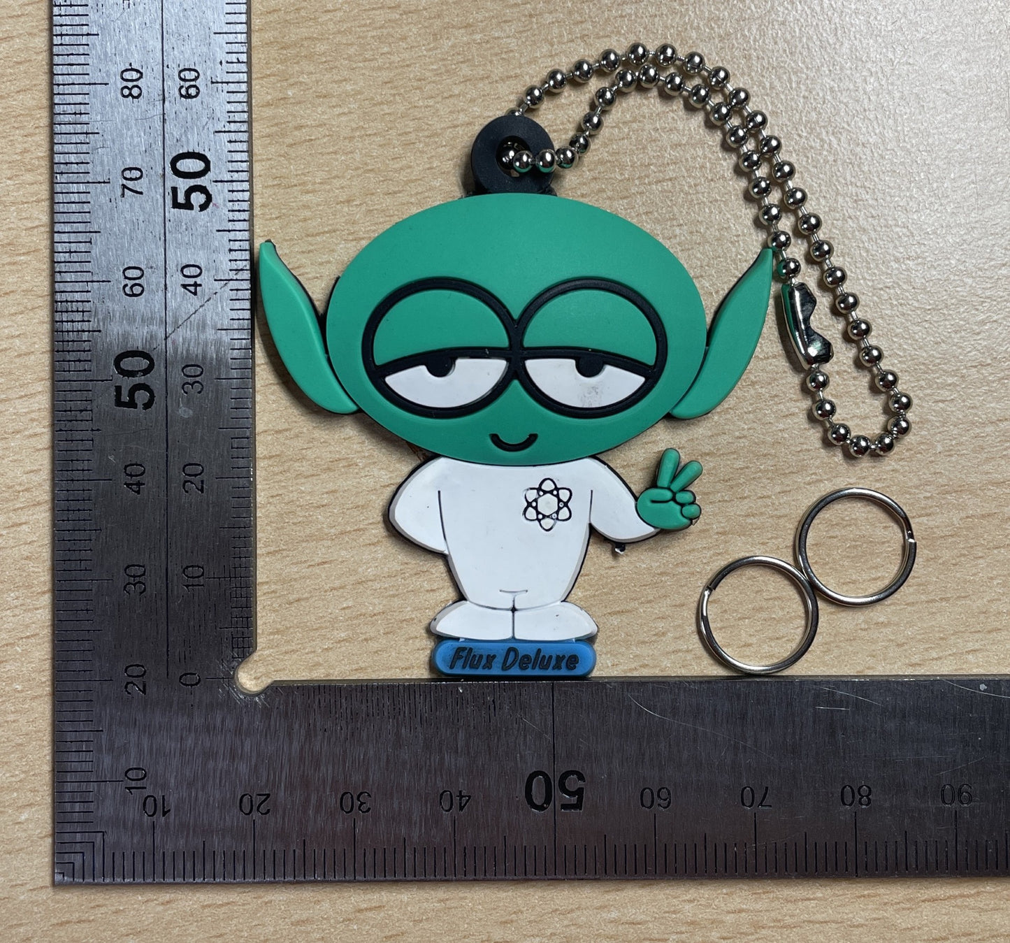 Keychain Charm Green Alien