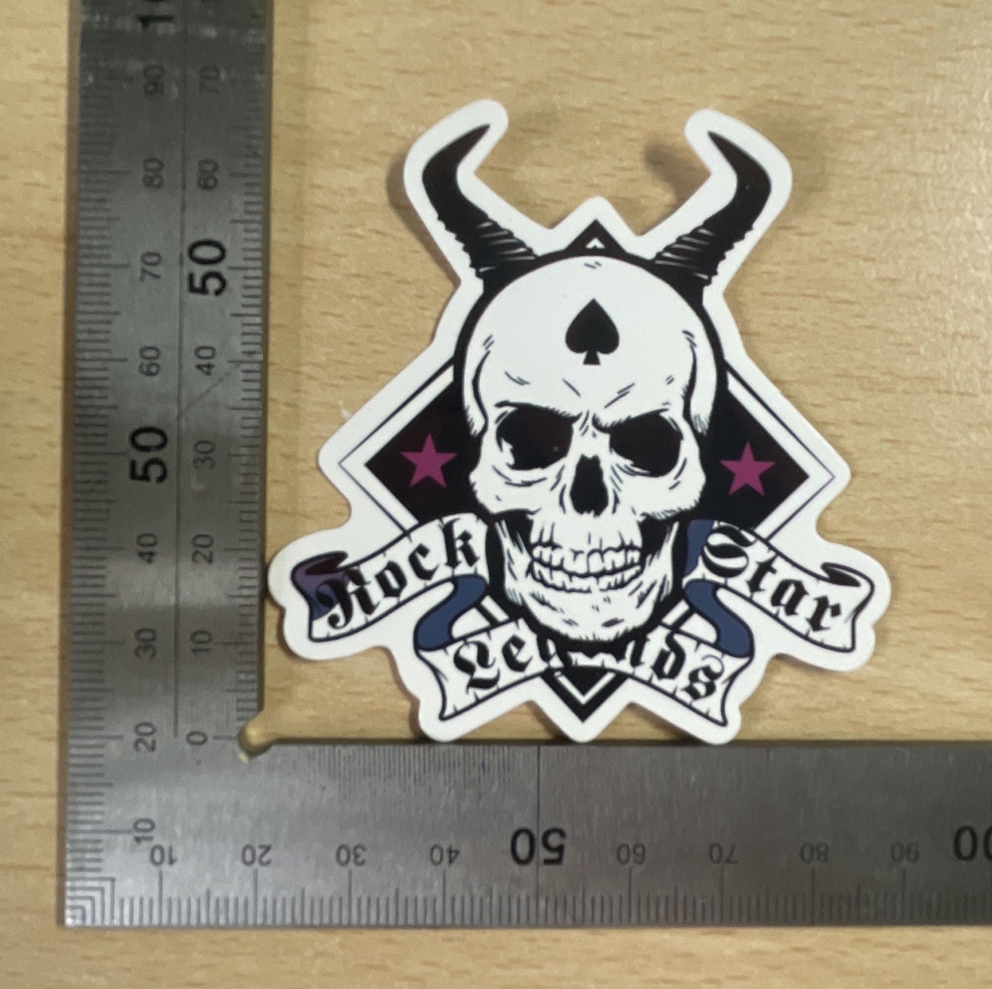 Rock Star Legends Skull Sticker