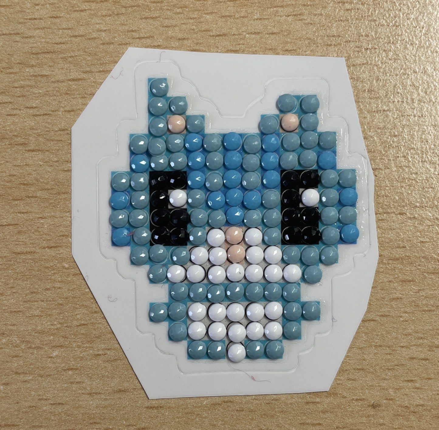 Cartoon-style face, likely a cat or similar animal Diamond Art Sticker