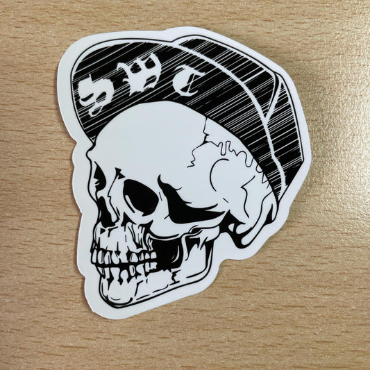 Black and white skull sticker #skater