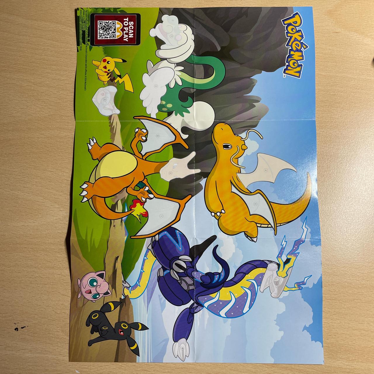 Pokémon McDonalds Double Sided Poster and Sticker Set D2