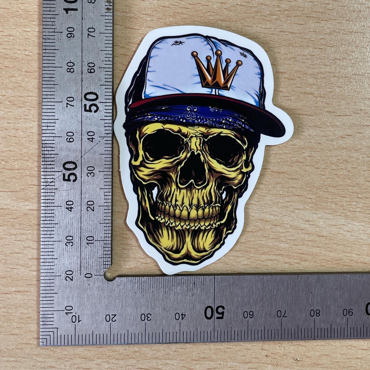 Skull wearing a cap sticker #skullart