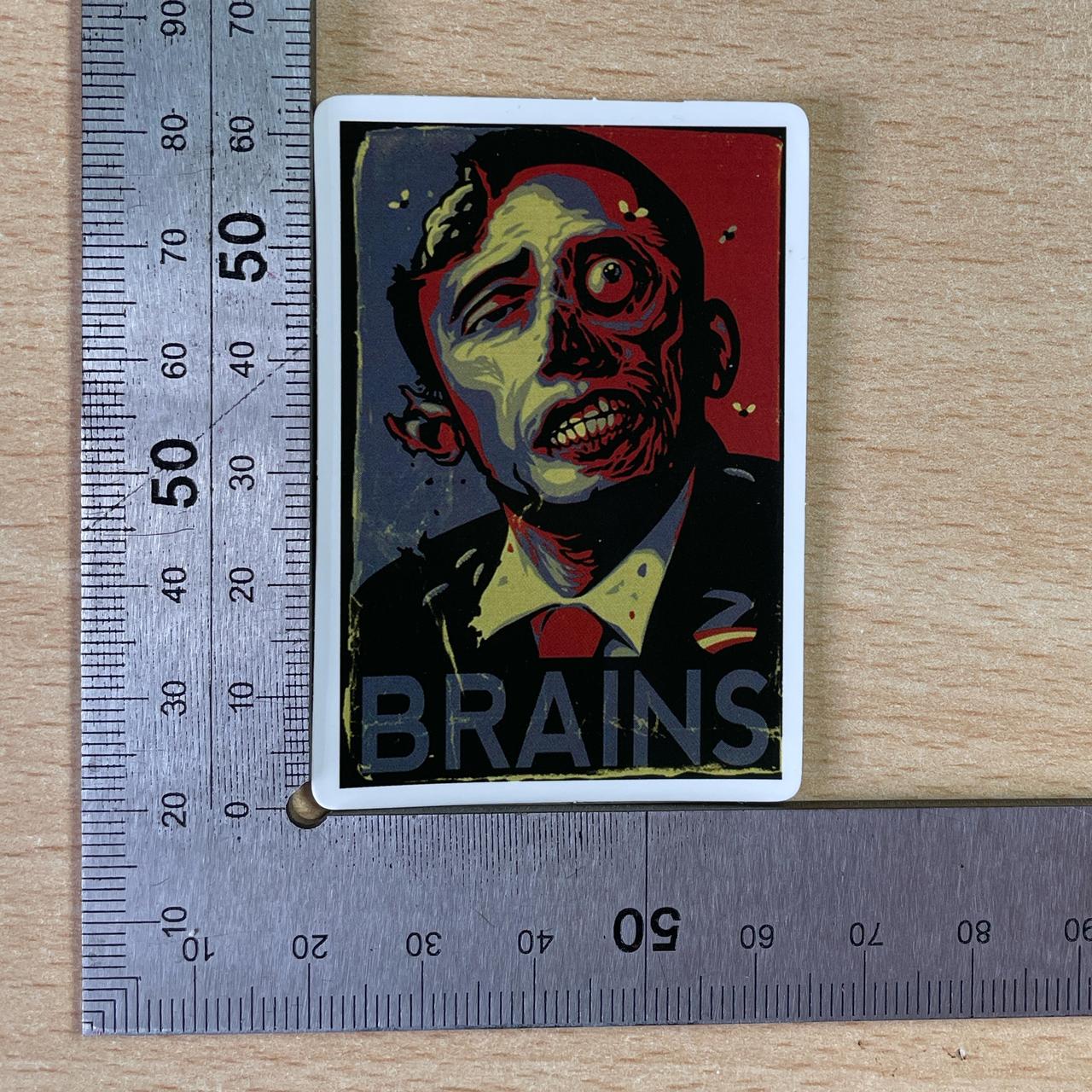 "Brains" sticker #horror #zombie