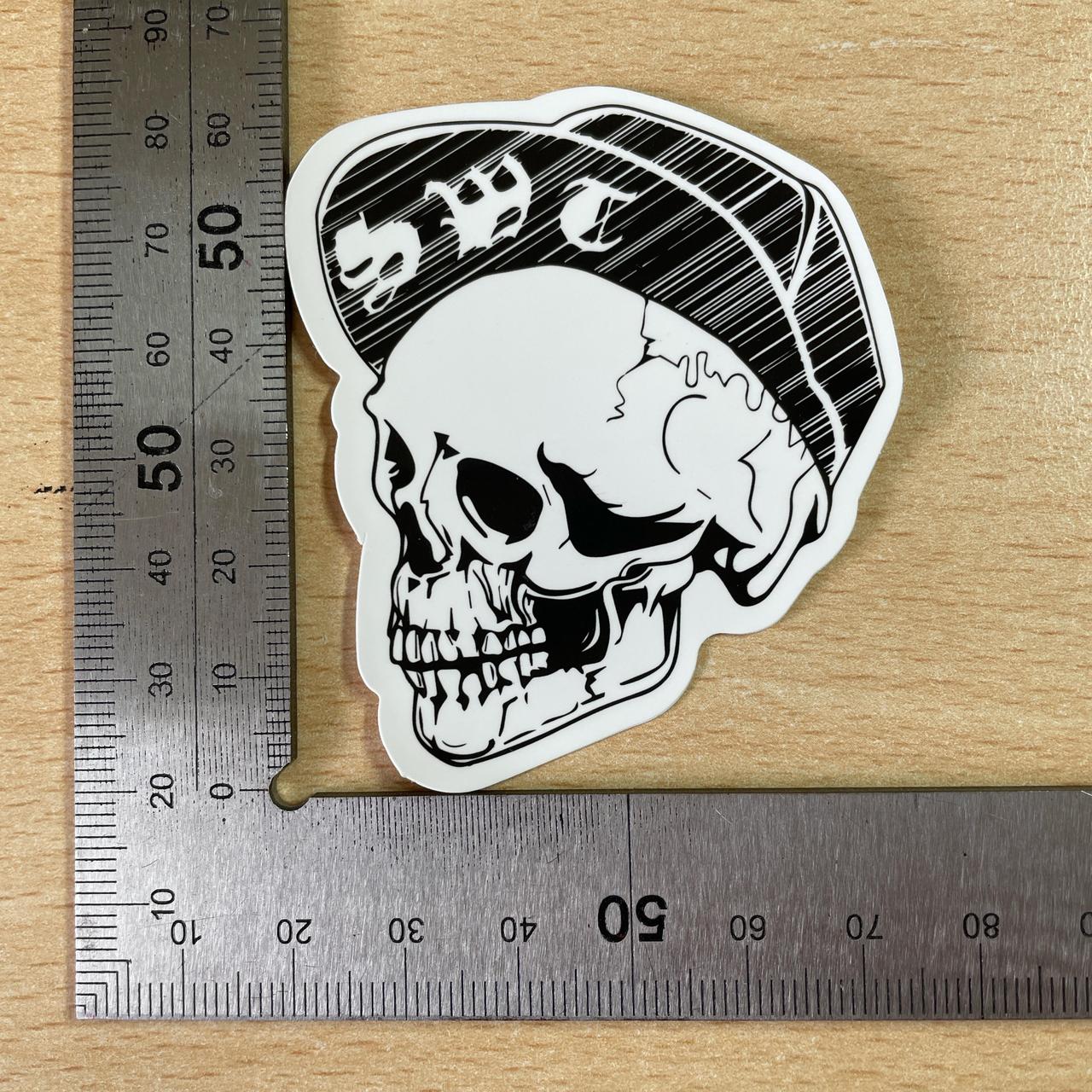 Black and white skull sticker #skater