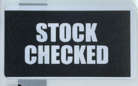 Stock checked Labels X25