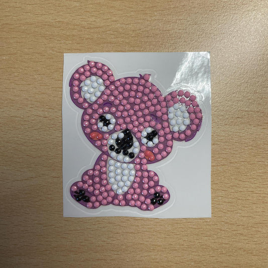 Pink Koala Diamond Art Sticker