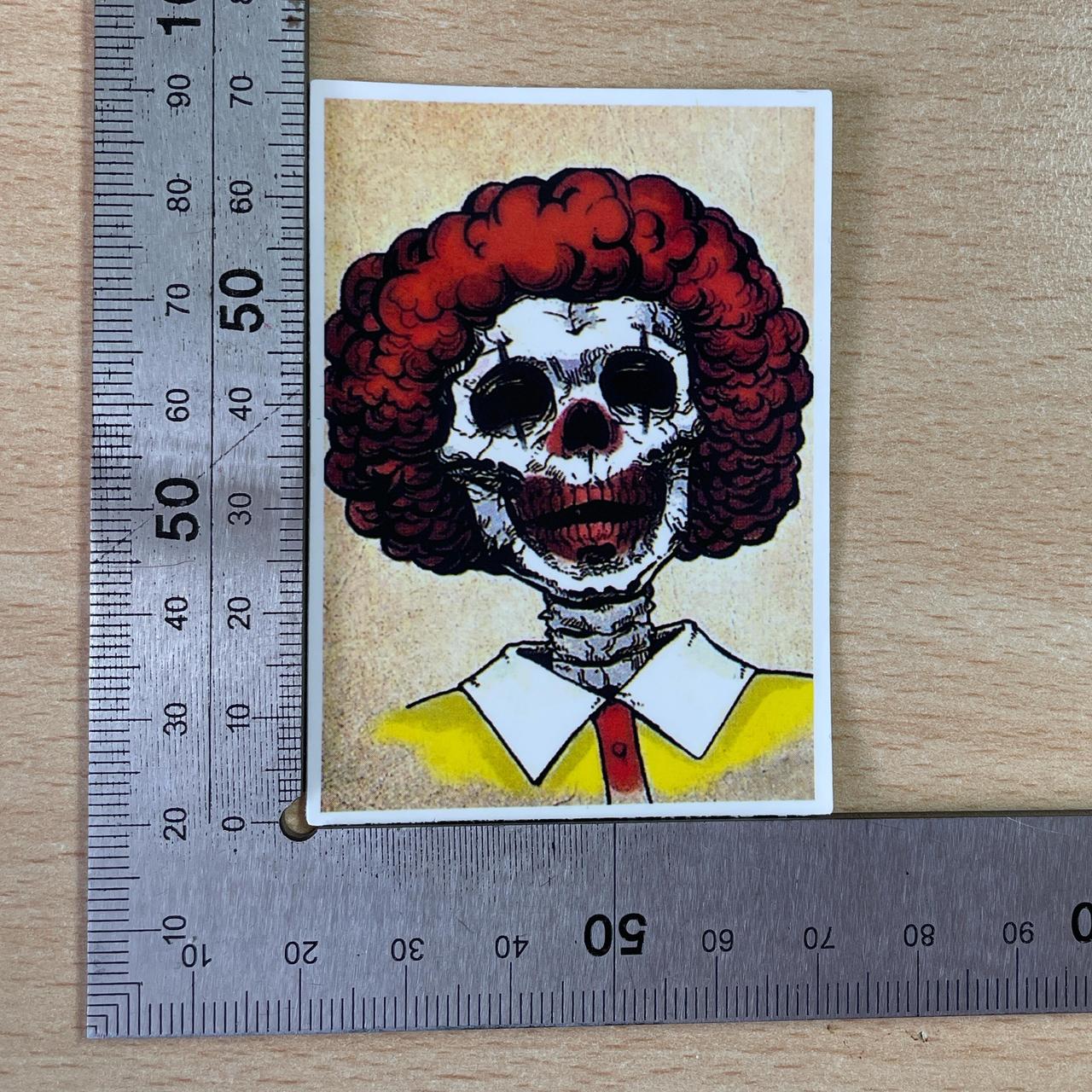 Skull Ronald McDonald sticker #goth #skullart