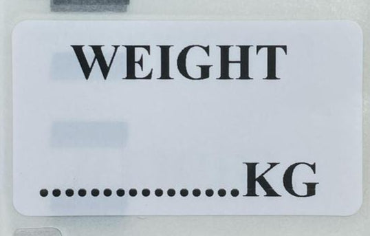 Weight ………..kg Labels X25