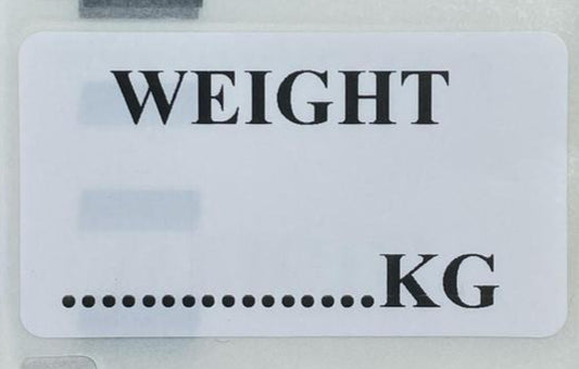 Weight ………..kg Labels X25