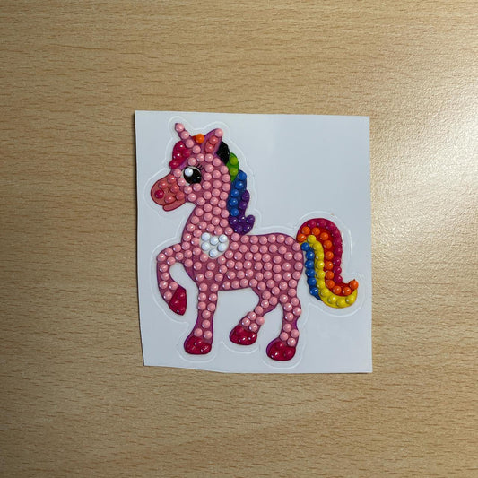 Pink Unicorn Diamond Art Sticker