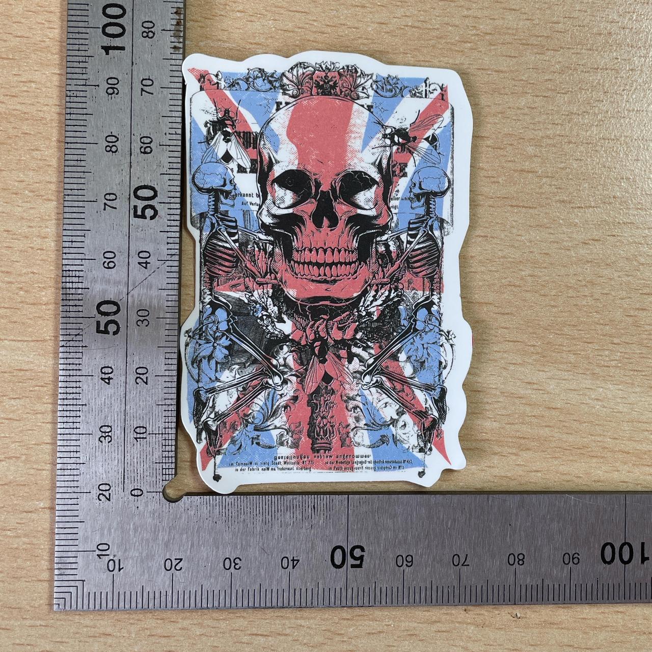 Union Jack skull sticker #goth #skull