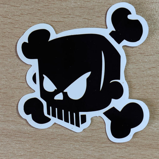 Black and white skull sticker #skater