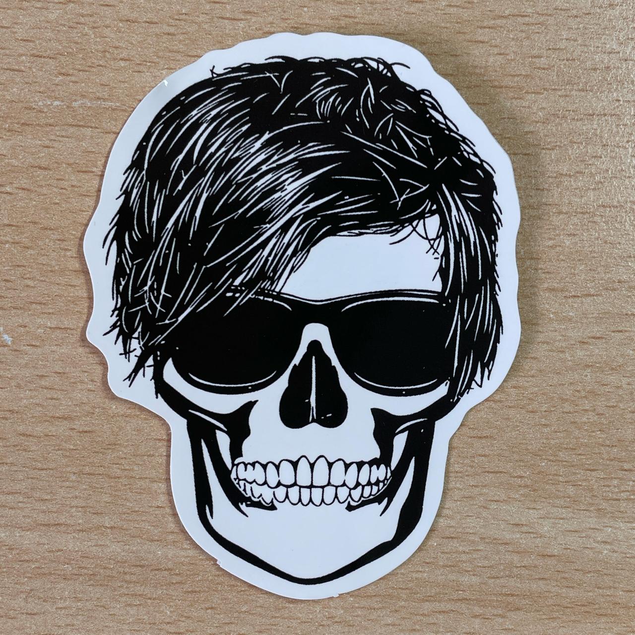 Black and white skull sticker #goth #skull