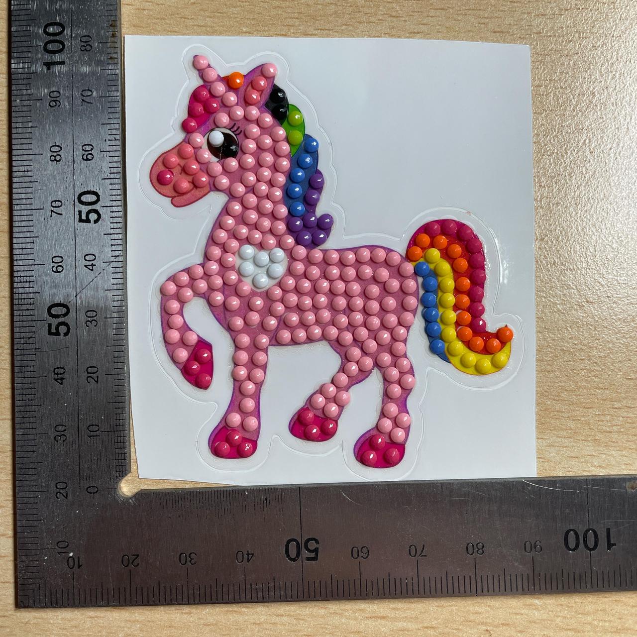 Pink Unicorn Diamond Art Sticker