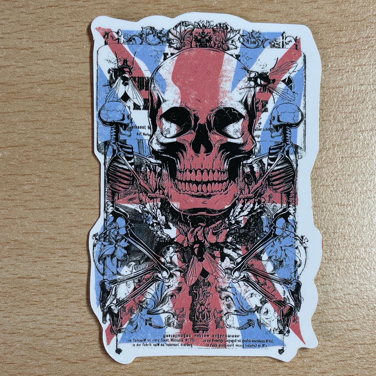 Union Jack skull sticker #goth #skull