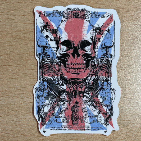 Union Jack skull sticker #goth #skull