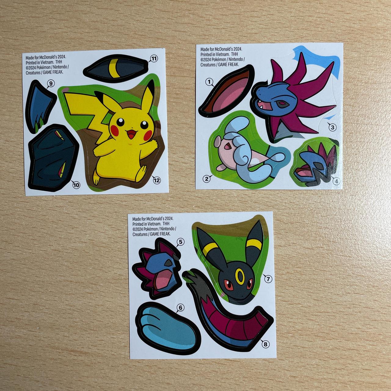 Pokémon McDonalds Double Sided Poster and Sticker Set D3