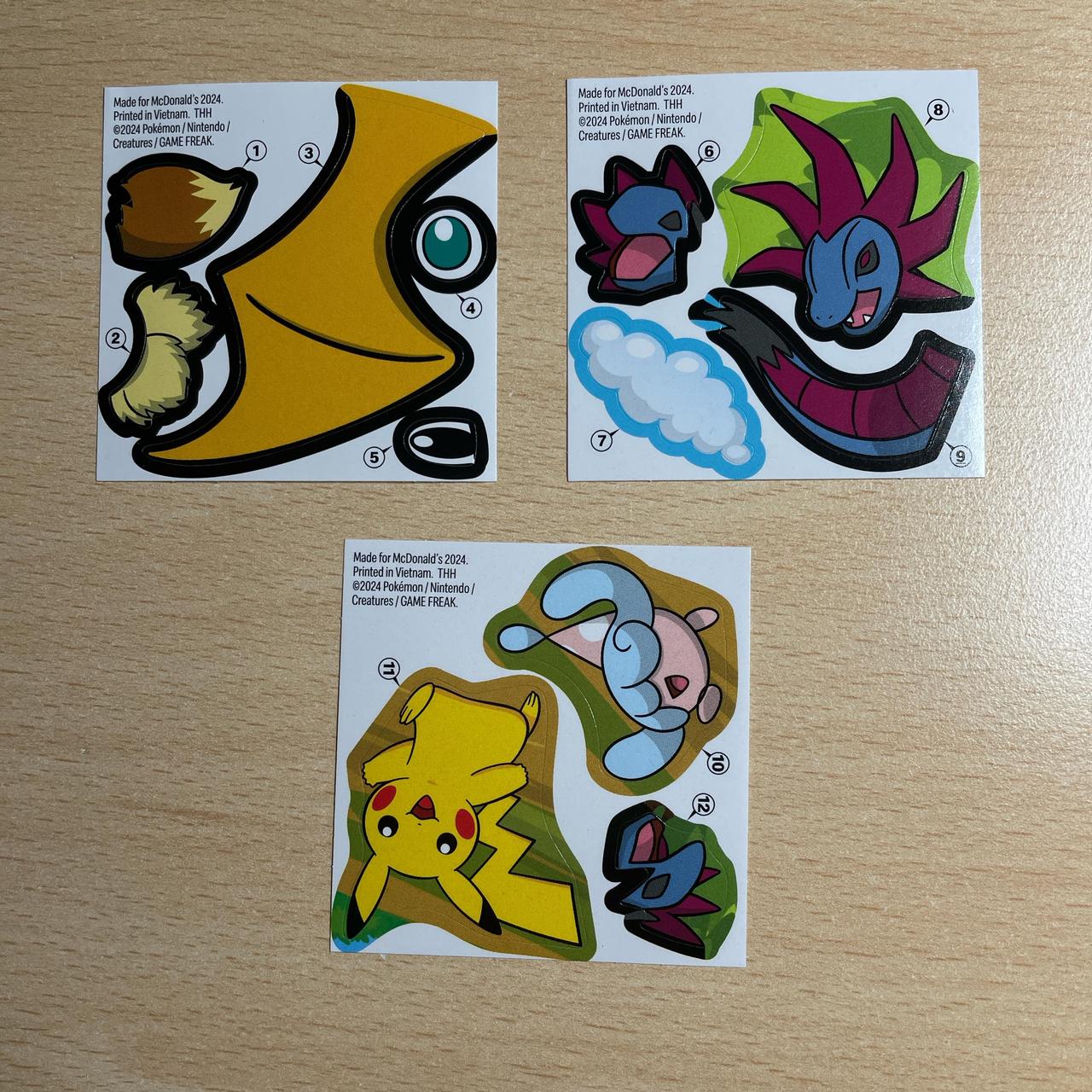 Pokémon McDonalds Double Sided Poster and Sticker Set D5