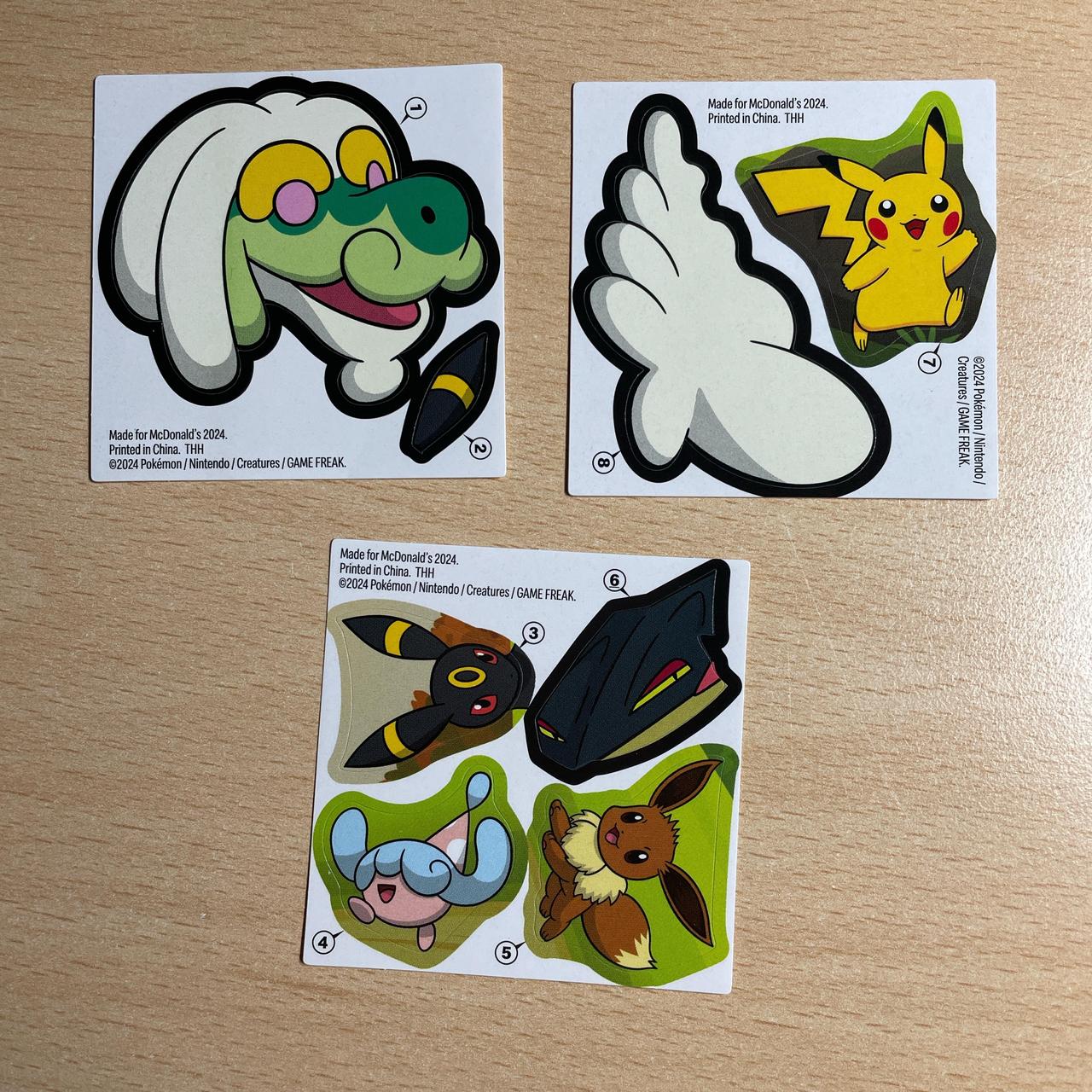 Pokémon McDonalds Double Sided Poster and Sticker Set D4