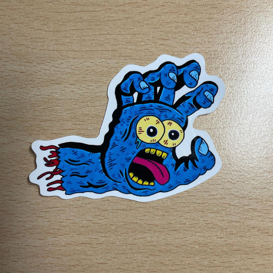 Blue zombie hand sticker #stickers