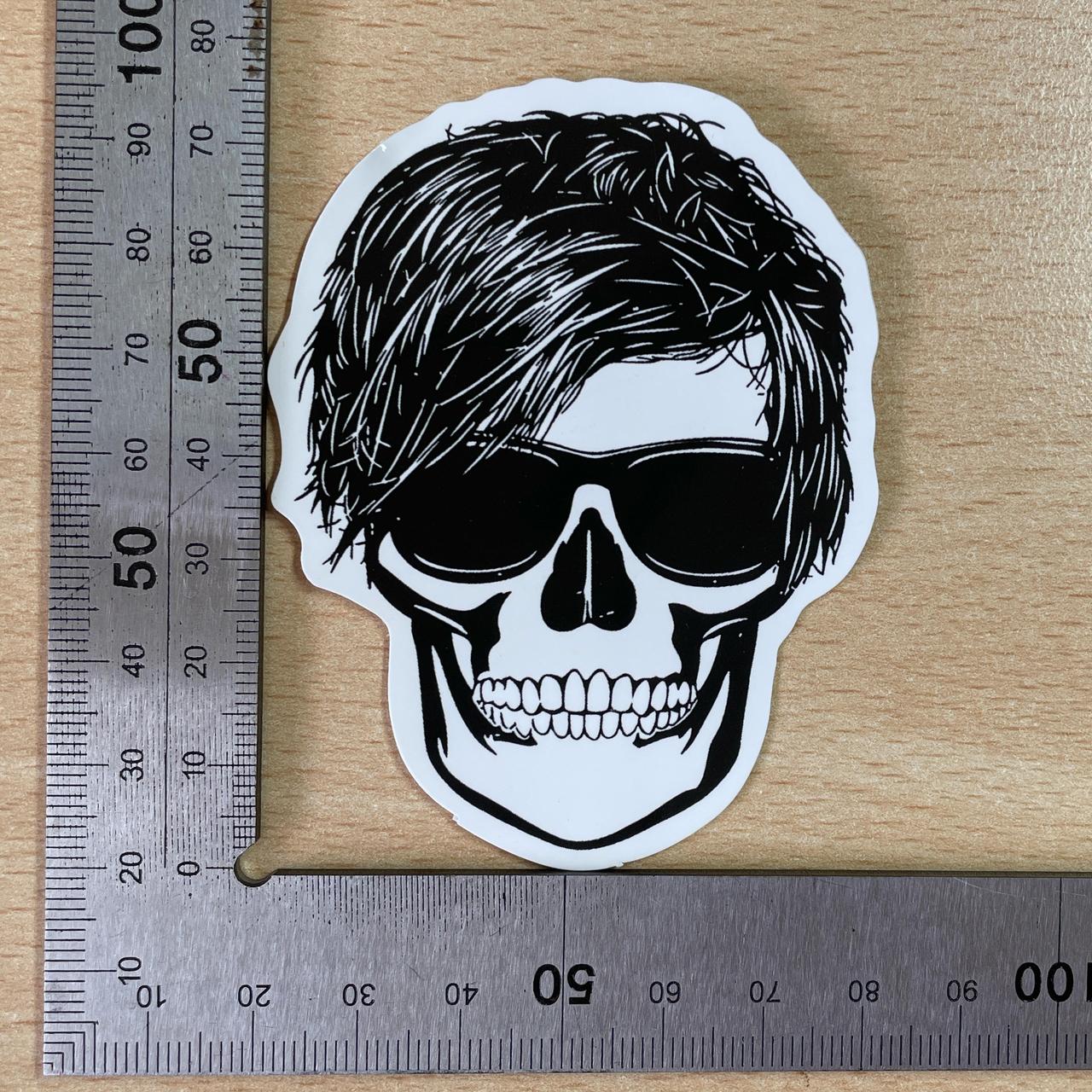 Black and white skull sticker #goth #skull