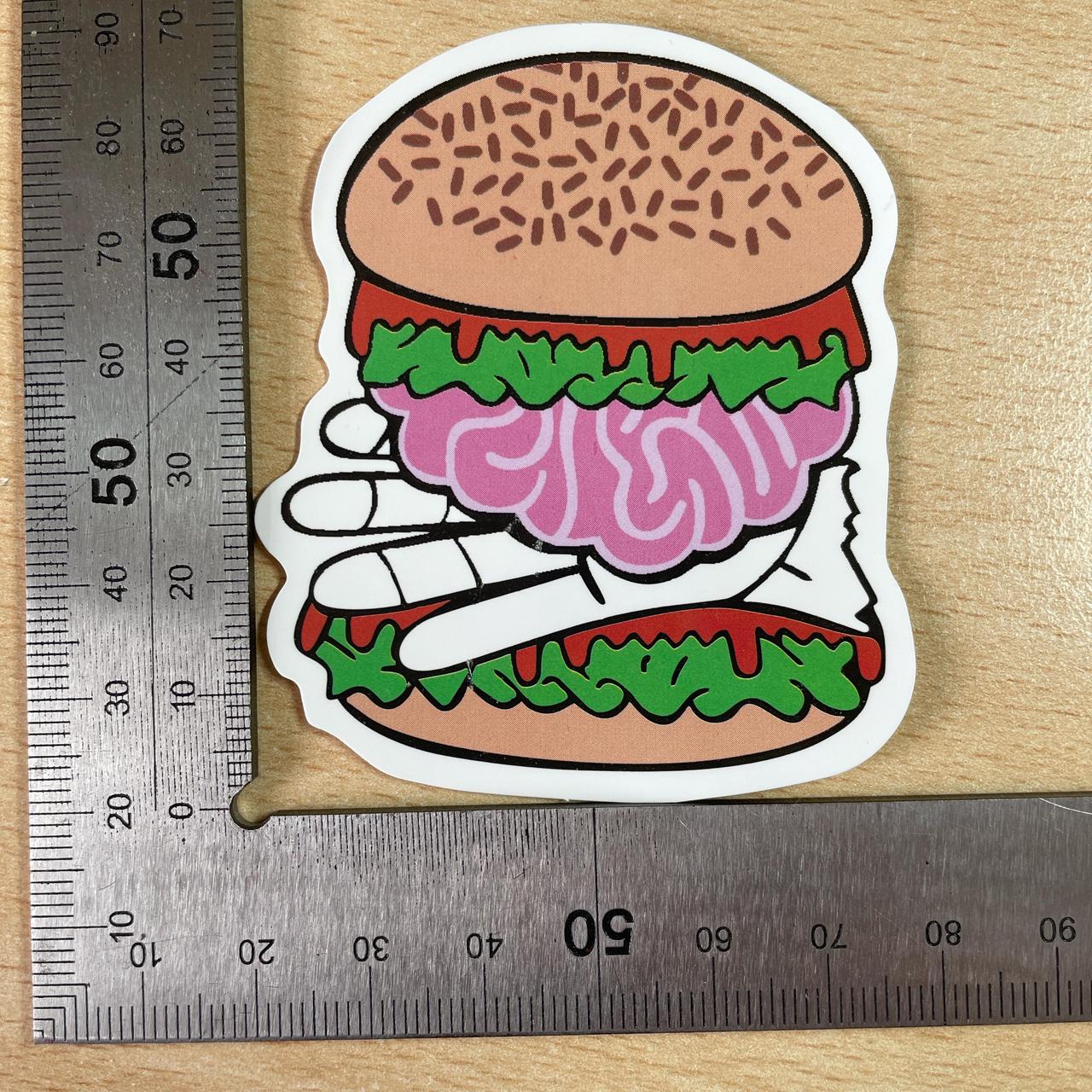 Spooky Halloween hand-burger sticker #HalloweenVibes