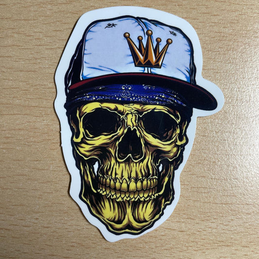 Skull wearing a cap sticker #skullart