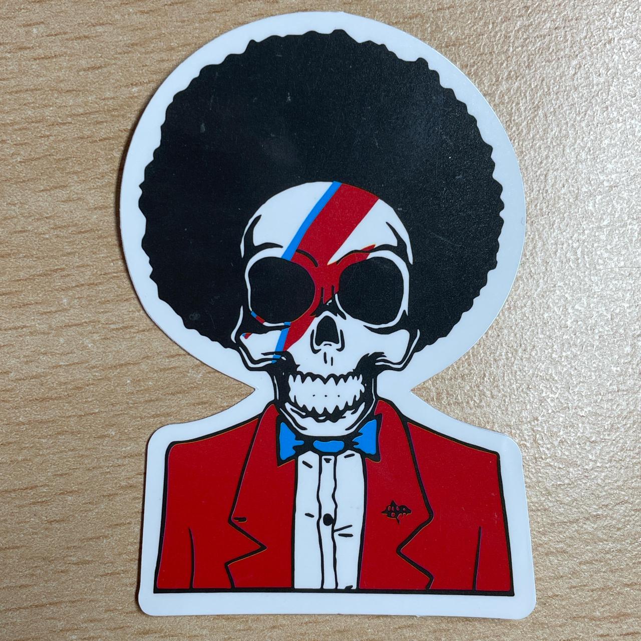 Afro skull sticker #skull #Sticker