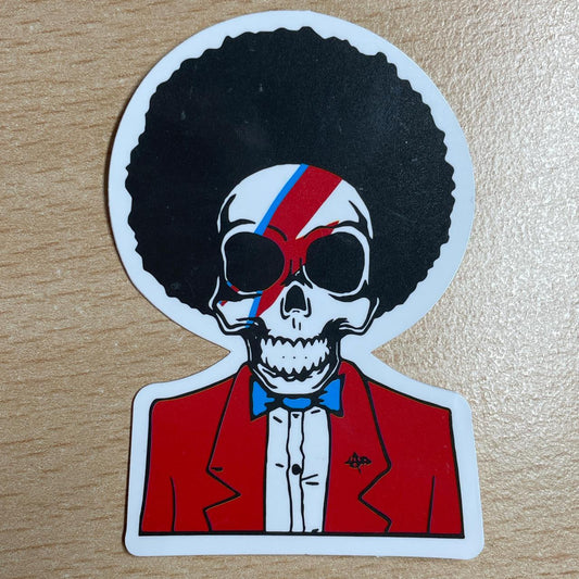 Afro skull sticker #skull #Sticker