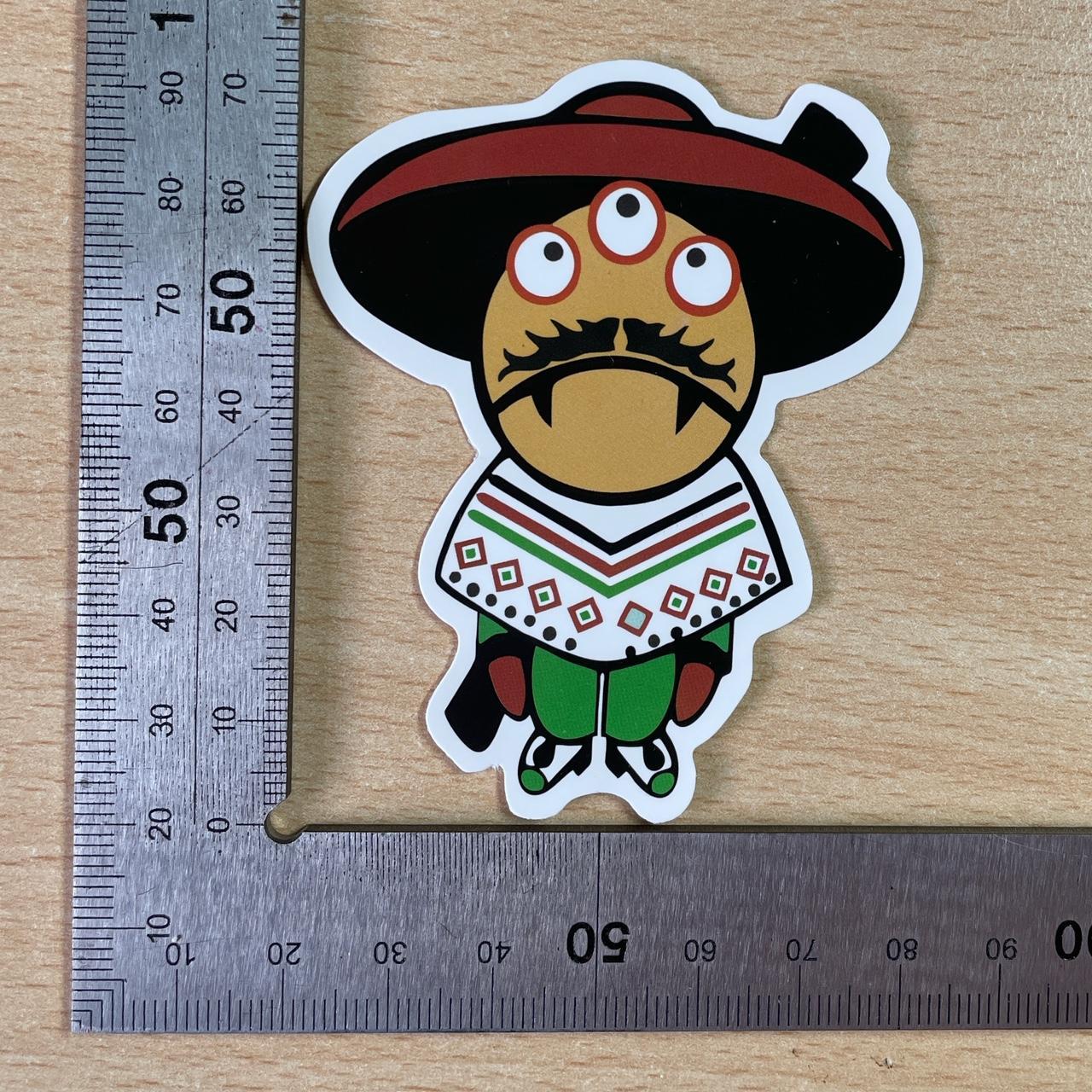 3 Eyed alien Mexican sticker #skater