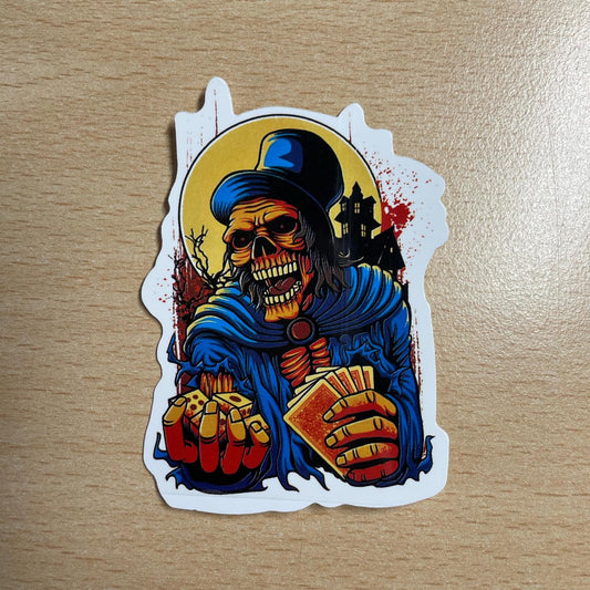 Skull playing cards sticker #goth #punk