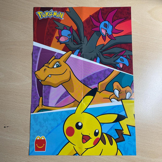 Pokémon McDonalds Double Sided Poster and Sticker Set D5