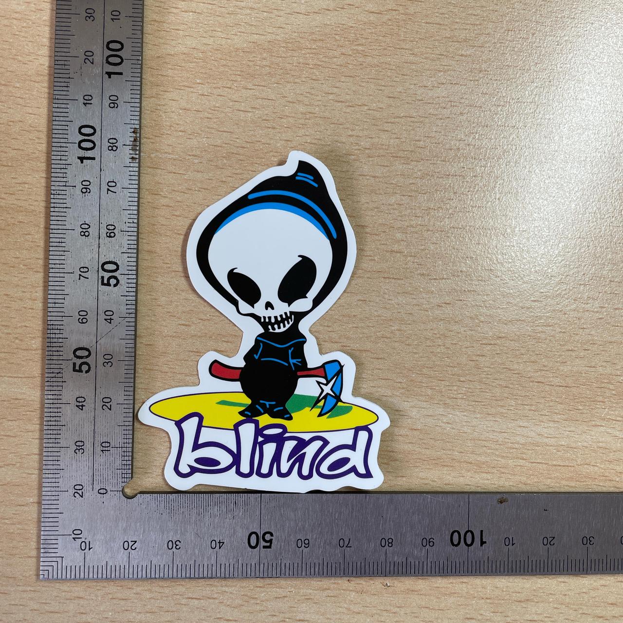 Grim Reaper Blind sticker - black and blue #skateculture