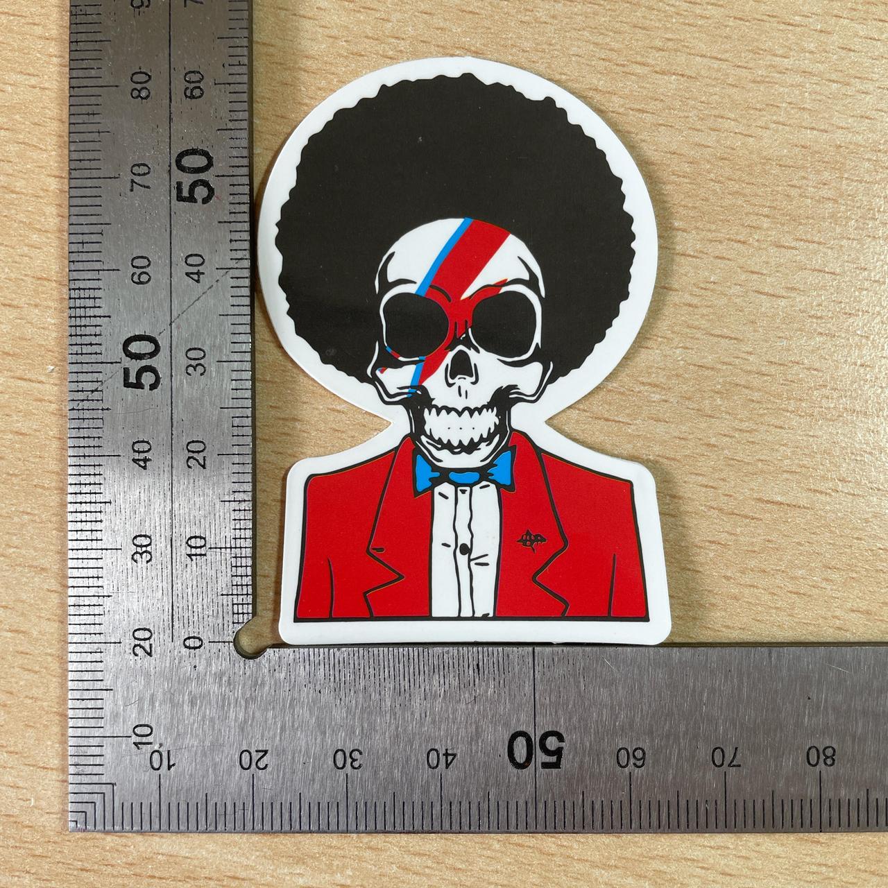Afro skull sticker #skull #Sticker