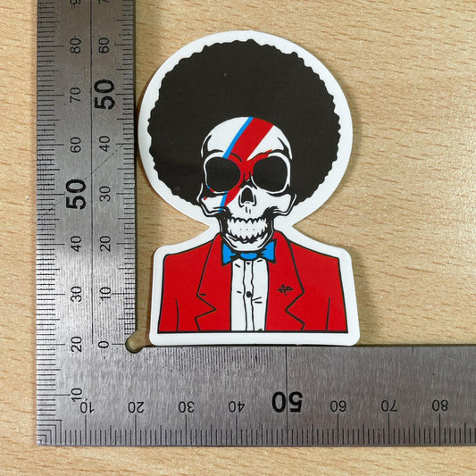 Afro skull sticker #skull #Sticker