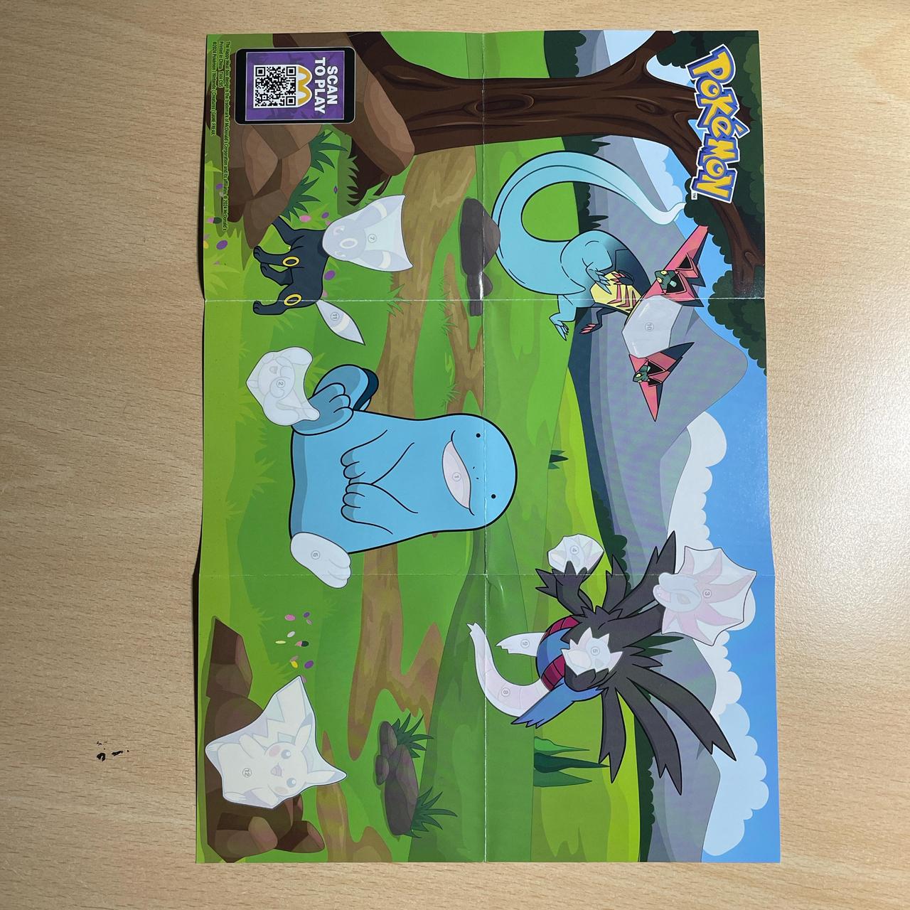 Pokémon McDonalds Double Sided Poster and Sticker Set D3