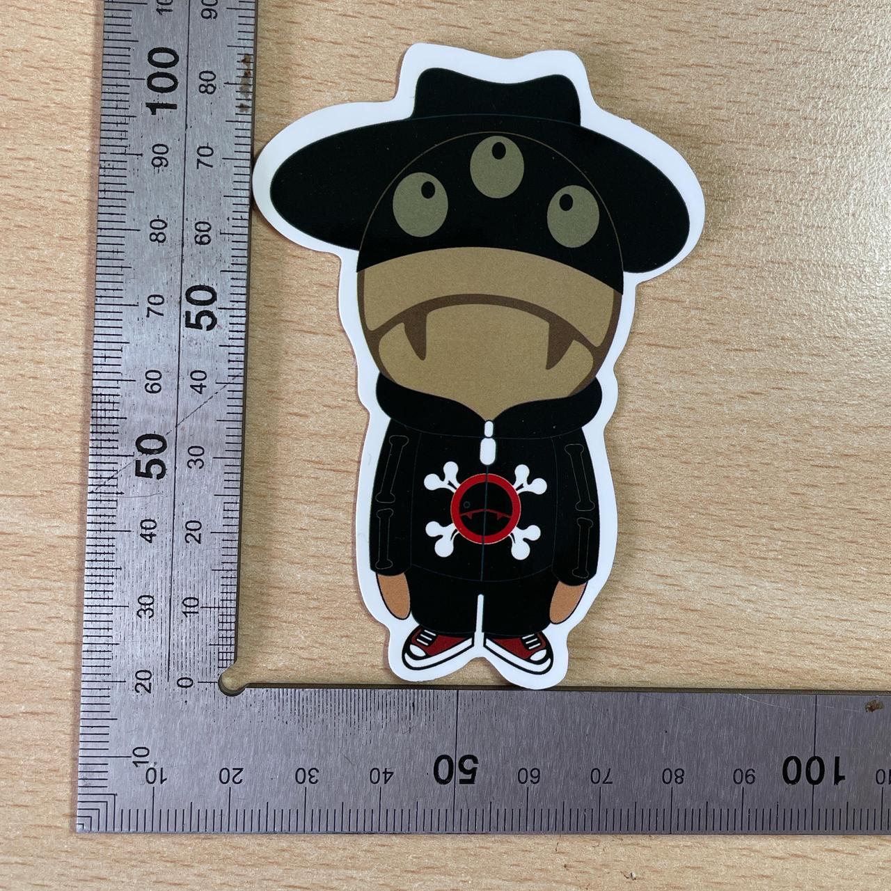 3 Eyed alien in black sticker #skater