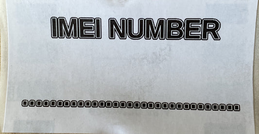 IMEI Loose Labels X25